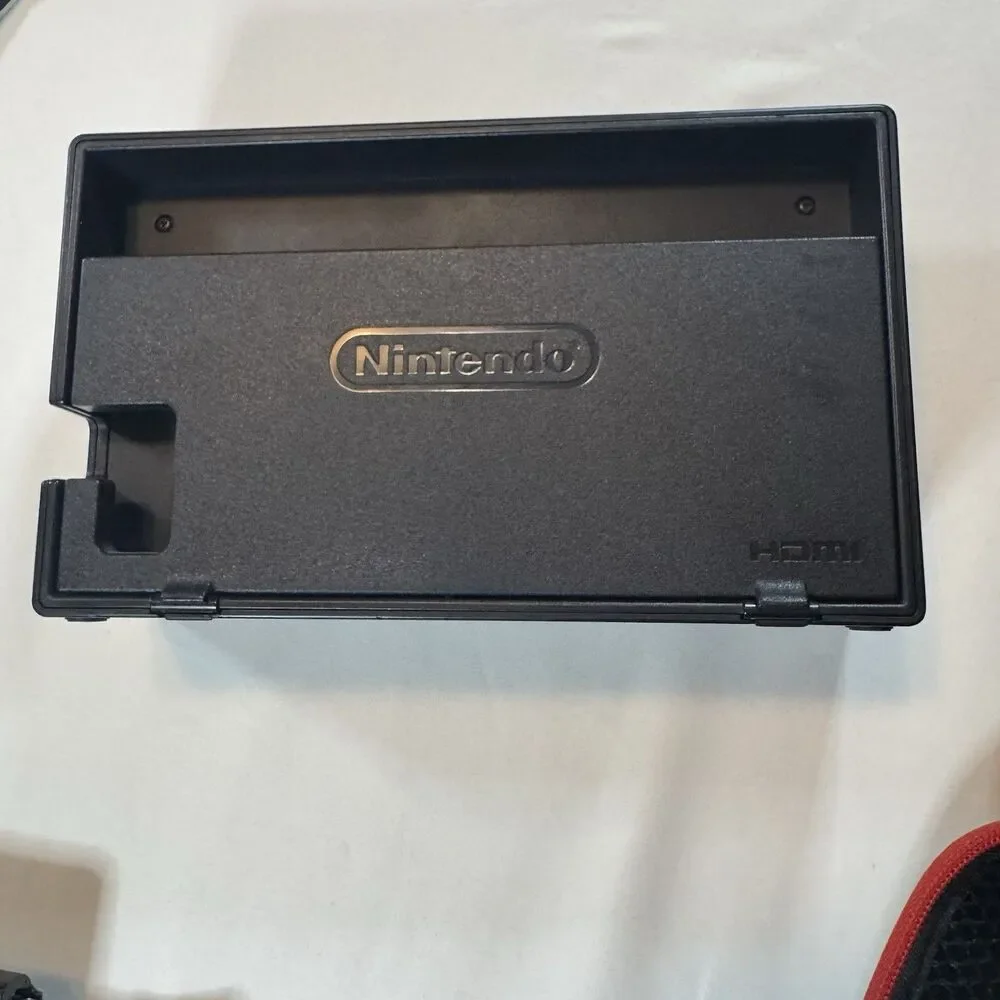 Nintendo Switch Console V1 Unpatched XAW1007 Neon Joy Cons Dock Charger Bundle